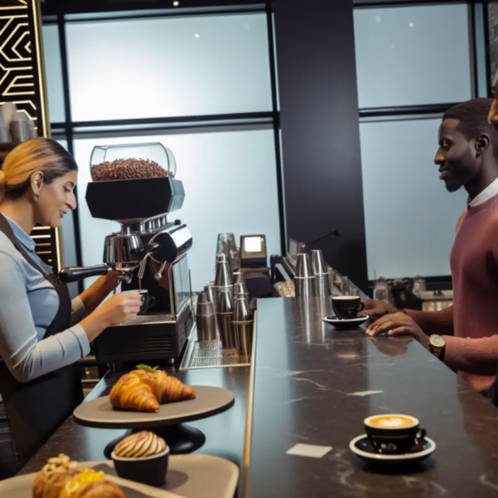 Barista carefully brewing coffee at SIPP LONDON LTD