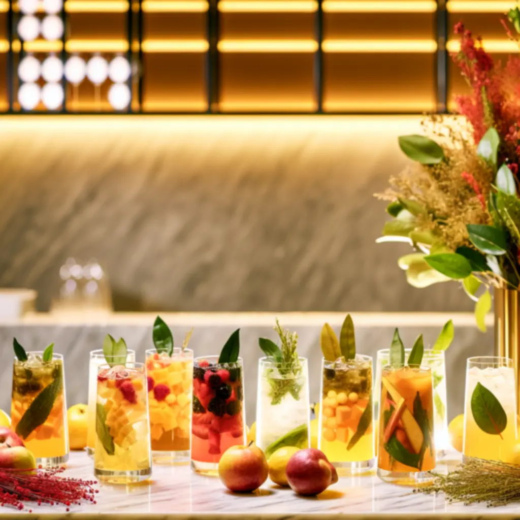Selection of colourful seasonal drinks served at SIPP LONDON LTD