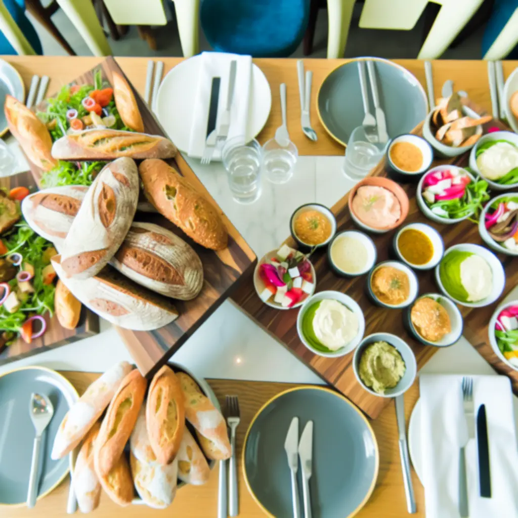 Sharing plates and light bites arranged on a table