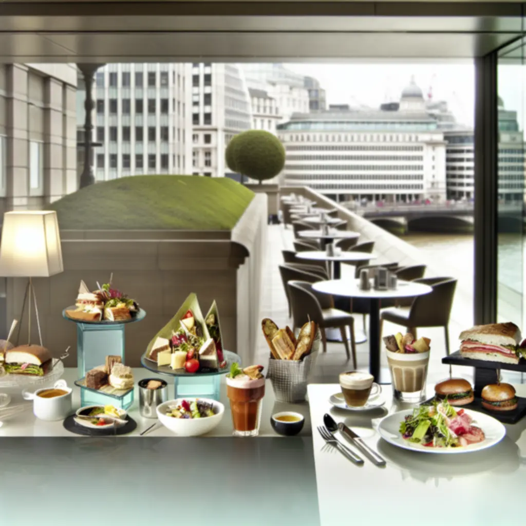 Selection of signature café dishes on a tabletop at SIPP LONDON LTD