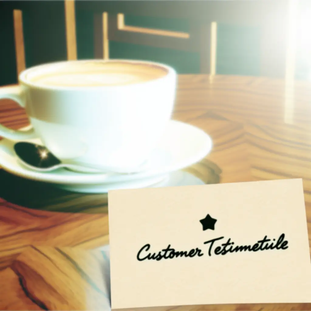 Handwritten testimonial card capturing a guest's feedback